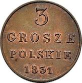Reverse 3 Grosze 1831 KG