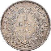 Reverse 1 Franc 1857 A