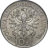 Obverse 10 Zlotych 1971 MW JMN Pattern FAO