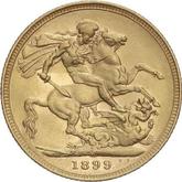 Reverse Sovereign 1899 M Veiled head