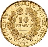 Reverse 10 Francs 1889 A