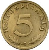 Obverse 5 Reichspfennig 1939 G