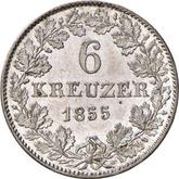 Reverse 6 Kreuzer 1855