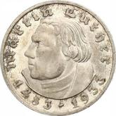 Obverse 2 Reichsmark 1933 E Martin Luther