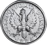 Obverse 1 Zloty 1924 H Pattern A woman with ears of corn