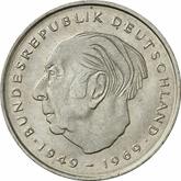 Obverse 2 Mark 1974 F Theodor Heuss