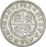 Reverse 2 Reales 1761 M JP