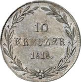 Reverse 10 Kreuzer 1818 W