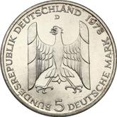 Reverse 5 Mark 1978 D Stresemann