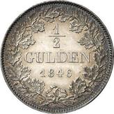 Reverse 1/2 Gulden 1846