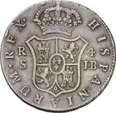 Reverse 4 Reales 1824 S JB