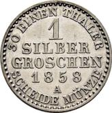 Reverse Silber Groschen 1858 A