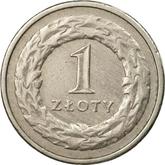 Reverse 1 Zloty 1990 MW