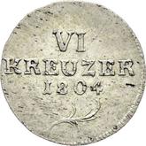 Reverse 6 Kreuzer 1804 L