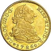Obverse 2 Escudos 1786 M DV