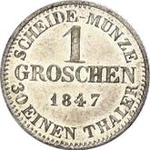 Reverse 1 Groschen 1847 F