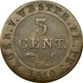 Reverse 3 Centimes 1810 C