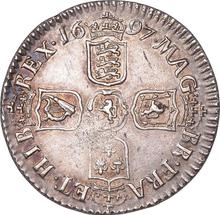 Sixpence 1697 N   "First laureated bust"