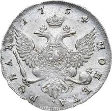 Rouble 1754 СПБ IМ  "Portrait by B. Scott"