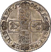 Shilling 1708 E *   "The Edinburgh Portrait"