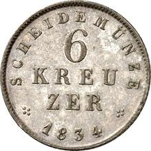 6 Kreuzer 1834   