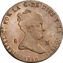 8 Maravedís 1848    "Denomination on obverse"