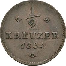Medio kreuzer 1834   