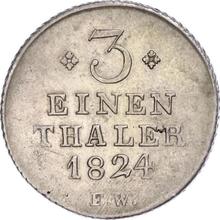 1/3 Thaler 1824  F.W. 