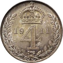 Fourpence (Groat) 1911   