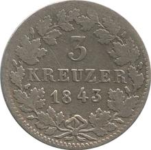 3 Kreuzer 1843   