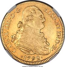 4 Escudos 1792 Mo FM 