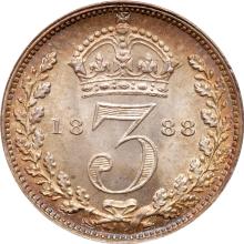 3 Pence 1888    "Jubiläumsporträt"