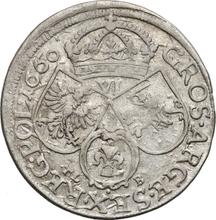 6 Groszy (Szostak) 1660  TLB  "Bust without circle frame"