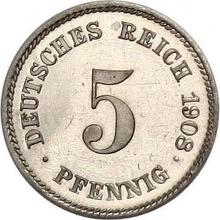 5 Pfennig 1908 E  