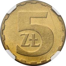 5 злотых 1986 MW  