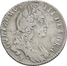 Sixpence 1696 Y   "First laureated bust"