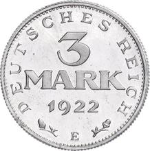 3 marki 1922 E   "Konstytucja"