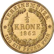 1/2 Krone 1862  B 