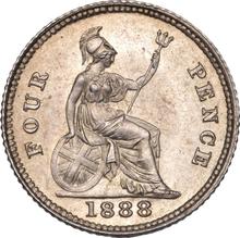 4 Pence (1 grote) 1888    "Jubiläumsporträt"