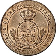 1/2 Céntimo de escudo 1867  OM 