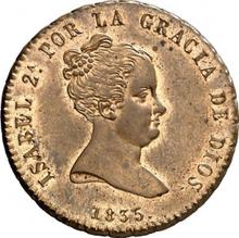 8 Maravedís 1835 DG   "Denomination on reverse"