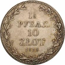 1-1/2 Roubles - 10 Zlotych 1839 MW  