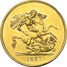 Five Pounds 1887   JEB "Jubilee Head"