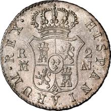 2 Reales 1827 M AJ 