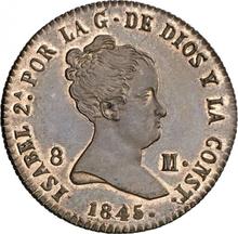 8 Maravedís 1845    "Denomination on obverse"