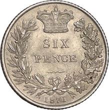 Sixpence 1871   