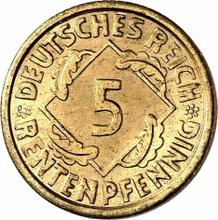 5 Rentenpfennig 1923 G  