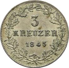 3 Kreuzer 1845   