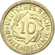 10 Rentenpfennig 1923 G  