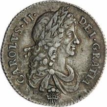 Shilling 1675    "Second laureate bust"